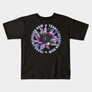 Trans Liberation Now Sunflower Kids T-Shirt